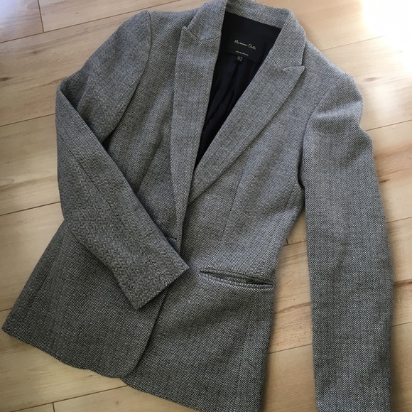 (SOLD) Massimo Dutti Herringbone Blazer - Picture 5 of 9